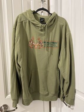 Realtree Olive Green Hoodie with Camo Antler Logo